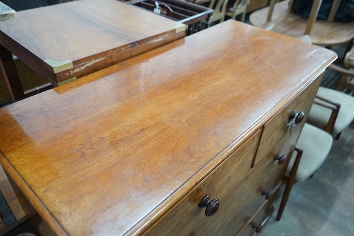 A Victorian mahogany chest of drawers, width 122cm, depth 55cm, height 120cm